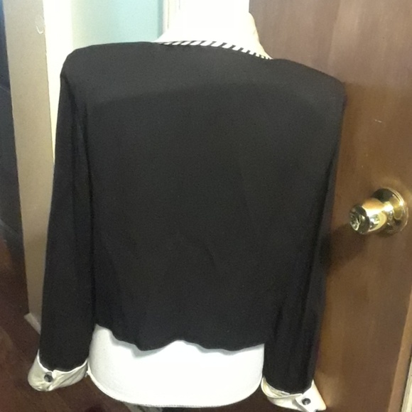 Striking Black Blazer with Embellishments, size 10 - Picture 3 of 6